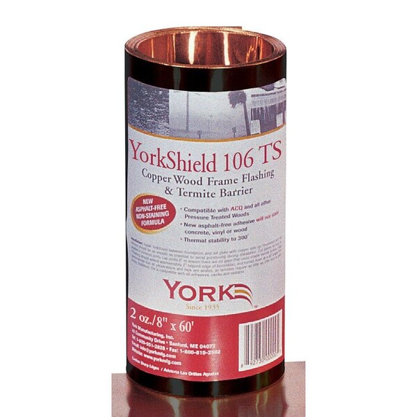 York York 106 TS 8 in. W X 720 in. L Copper Flashing Copper
